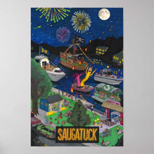 Saugatuck Nights Poster (Voorkant)