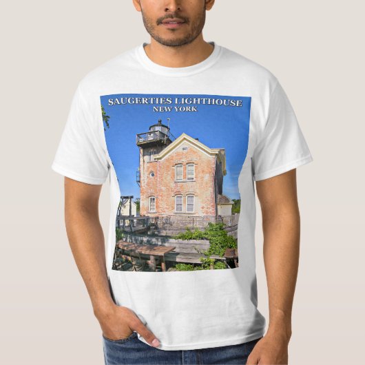 Saugerties Lighthouse, Hudsonrivier New York T-shirt (Voorkant)