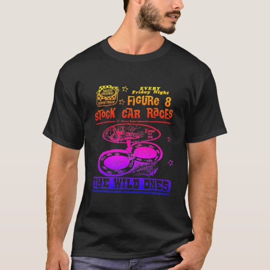 Saugus Speedway  donker figuur 8 shirt (Voorkant)