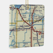 Sauk Center MN  Map Keramisch Ornament (Rechts)