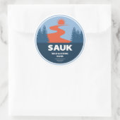 Sauk Wild en Schilderachtig River Washington Ronde Sticker (Tas)