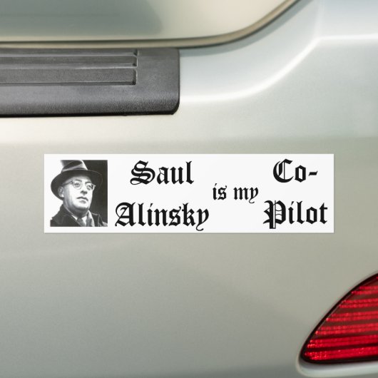 Saul Alinsky is mijn co-Pilot bumper sticker (Op auto)