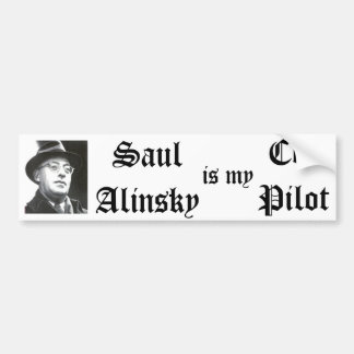 Saul Alinsky is mijn co-Pilot bumper sticker