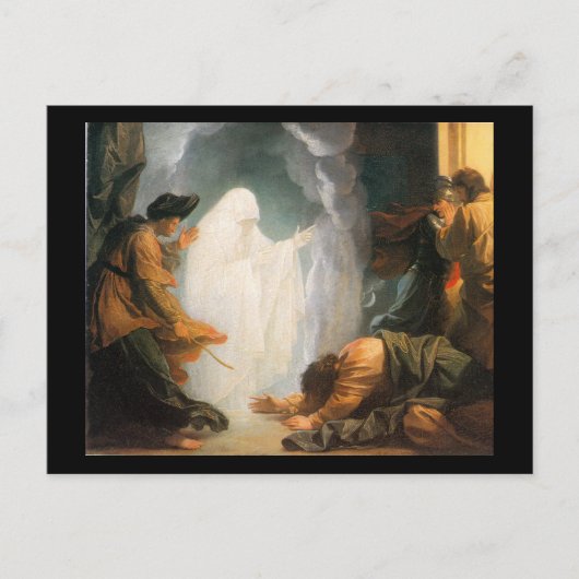 Saul en de getuige van Endor, door Benjamin West Briefkaart (Voorkant)