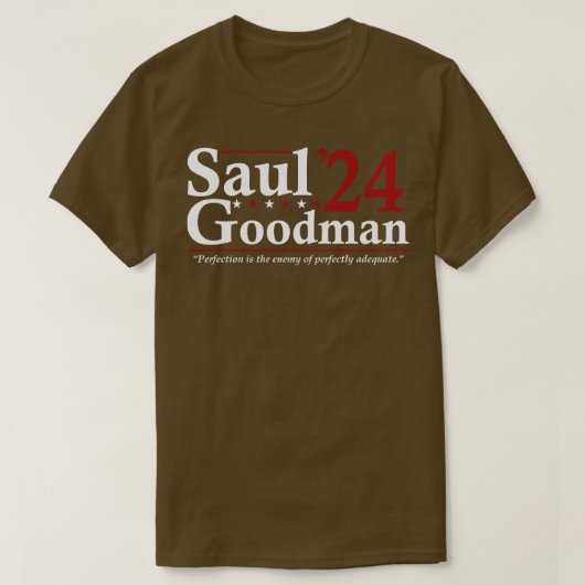 Saul Goodman 24 Verkiezingen Grappige verkiezing T-shirt (Design voorkant)