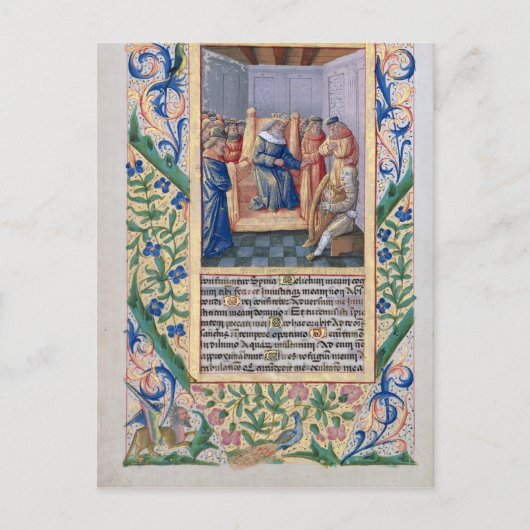 Saul luistert naar David en speelt de harp Briefkaart (Voorkant)