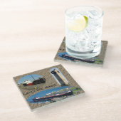 Sault Ste. Marie glass onderzetter (Schuin)