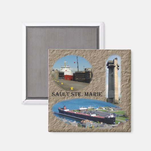 Sault Ste. Marie magnet (Voorkant / Achterkant)