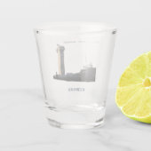 Sault Ste. Marie, Michigan shot glass Glas (Achterkant)
