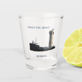 Sault Ste. Marie, Michigan shot glass Glas