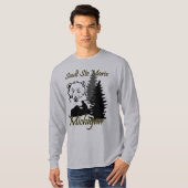 Sault Ste Marie Michigan Snowmobile Beer Gray T-shirt (Voorkant volledig)