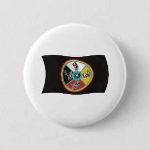 Sault Ste. Marie Stam Vlag Knop Ronde Button 5,7 Cm