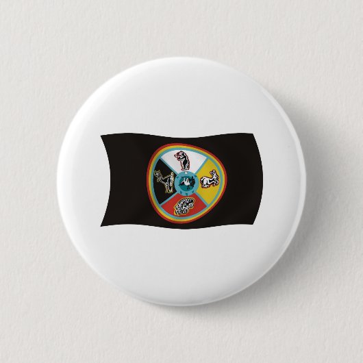 Sault Ste. Marie Stam Vlag Knop Ronde Button 5,7 Cm (Voorkant)