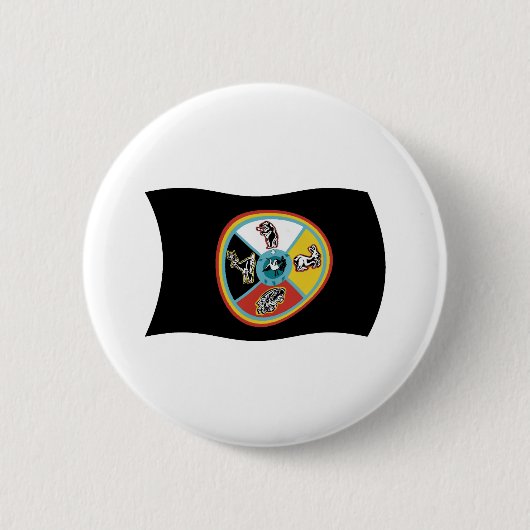 Sault Ste. Marie Stam Vlag Knop Ronde Button 5,7 Cm (Voorkant)