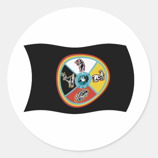 Sault Ste. Marie Tribe Flag Sticker (Voorkant)