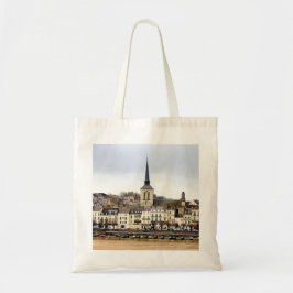 Saumur River Bank Scene Canvas tas