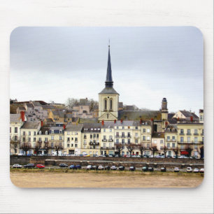 Saumur River Bank Scene Mouse Mat Muismat