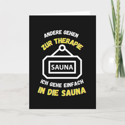 Sauna Anderen Gaan Naar Therapie Sauna's Kaart (Voorkant)