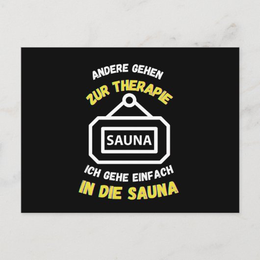 Sauna anderen gaan naar Therapy Saunas Briefkaart (Voorkant)