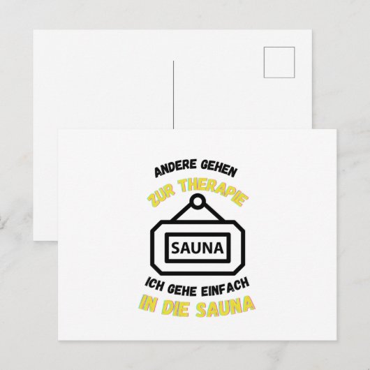 Sauna anderen gaan naar Therapy Saunas Briefkaart (Voorkant / Achterkant)
