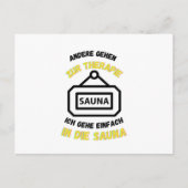 Sauna anderen gaan naar Therapy Saunas Briefkaart (Voorkant)