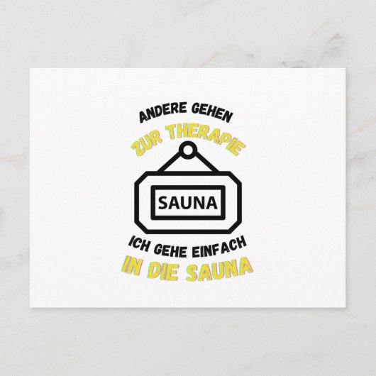 Sauna anderen gaan naar Therapy Saunas Briefkaart (Voorkant)