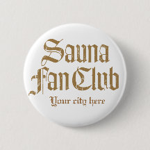 Sauna Fan Club Brown Button Sjabloon