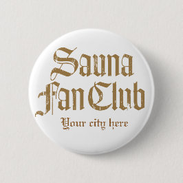 Sauna Fan Club Brown Button Sjabloon