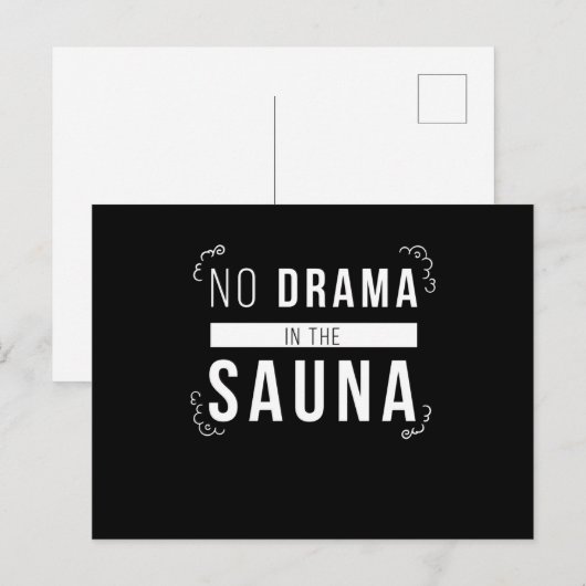 sauna geen drama in de sauna briefkaart (Voorkant / Achterkant)