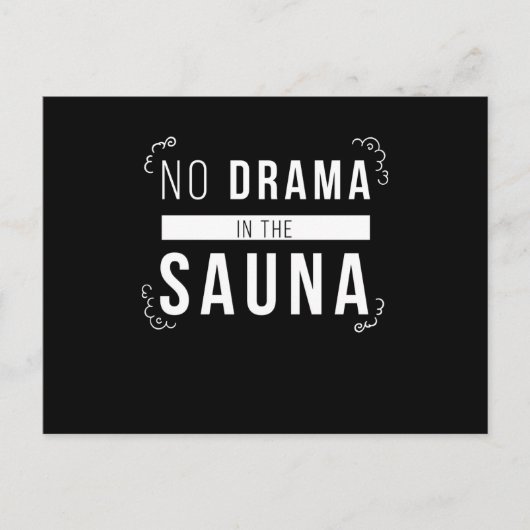 sauna geen drama in de sauna briefkaart (Voorkant)