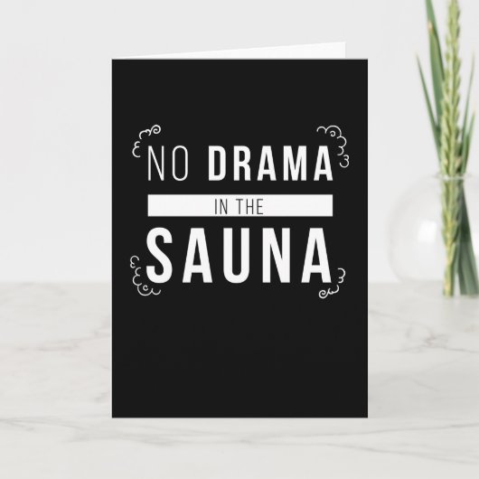 sauna geen drama in de sauna kaart (Voorkant)