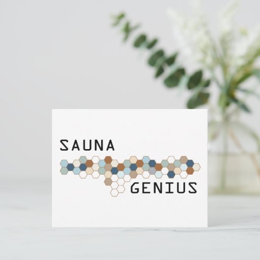 Sauna Genius Briefkaart (Staand voorkant)