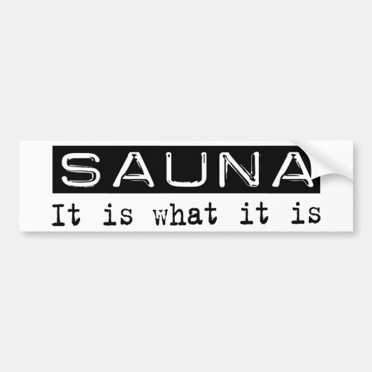 Sauna het is bumpersticker (Voorkant)