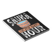 Sauna het nieuwe gelukkige uur notitieblok (Schuin)