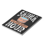 Sauna het nieuwe gelukkige uur notitieblok (Linkerzijde)