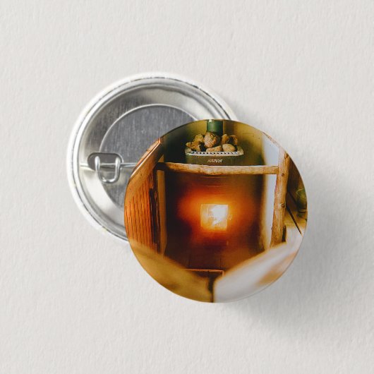 Sauna Hygge Evening Ronde Button 3,2 Cm (Voorkant /achterkant)