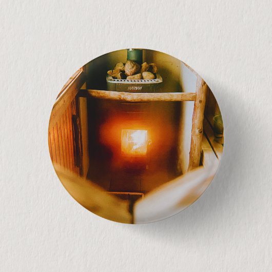 Sauna Hygge Evening Ronde Button 3,2 Cm (Voorkant)