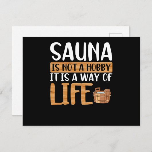 Sauna is geen hobby briefkaart (Voorkant / Achterkant)