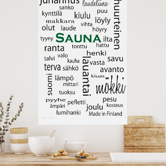 Sauna juliste - poster (Keuken)