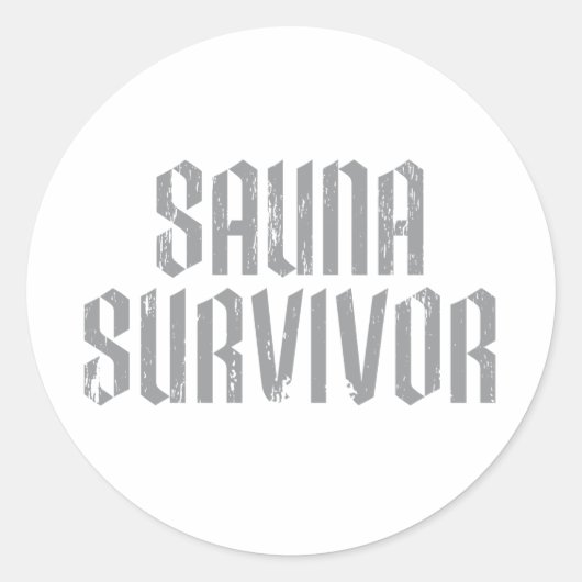 Sauna Overlevende 06 Ronde Sticker (Voorkant)