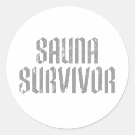 Sauna Overlevende 06 Ronde Sticker