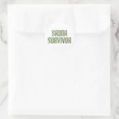 Sauna Overlever 05 Ronde Sticker (Tas)