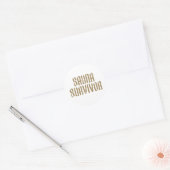 Sauna Overlever 07 Ronde Sticker (Envelop)