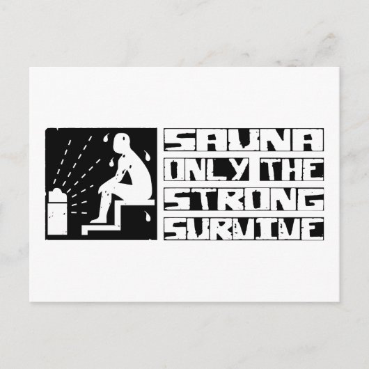 Sauna Survive Briefkaart (Voorkant)