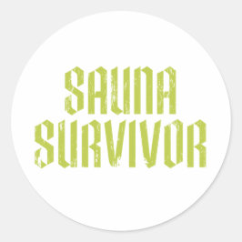 Sauna Survivor 03 Ronde Sticker
