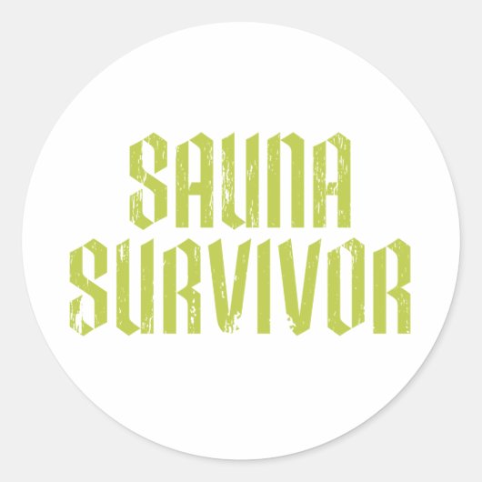 Sauna Survivor 03 Ronde Sticker (Voorkant)