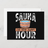 Sauna the new happy hour briefkaart (Voorkant / Achterkant)