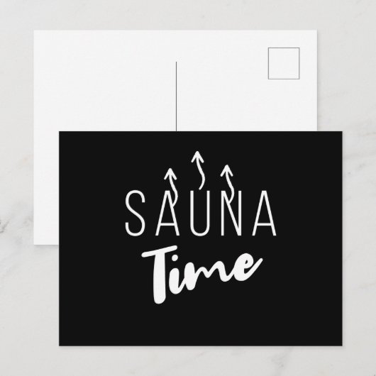 Sauna TIme Wellness Briefkaart (Voorkant / Achterkant)