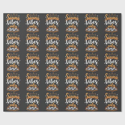 Sauna Vibes Only Sauna Enthusiast Spa Dag Cadeaupapier (Vlak)