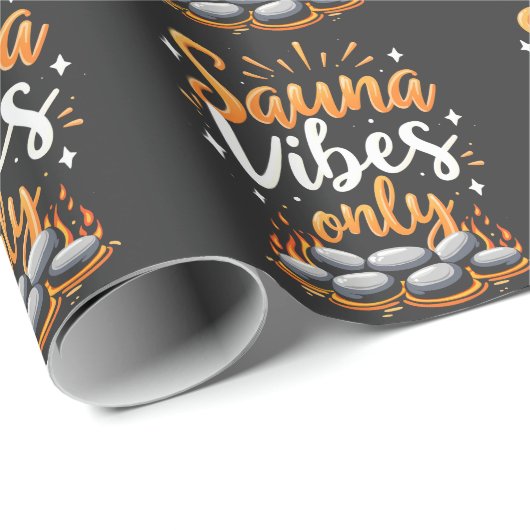 Sauna Vibes Only Sauna Enthusiast Spa Dag Cadeaupapier (Rol Hoek)